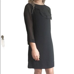 MAXANDCLEO COCKTAIL DRESS BLACK SHEER SLEEVES 6